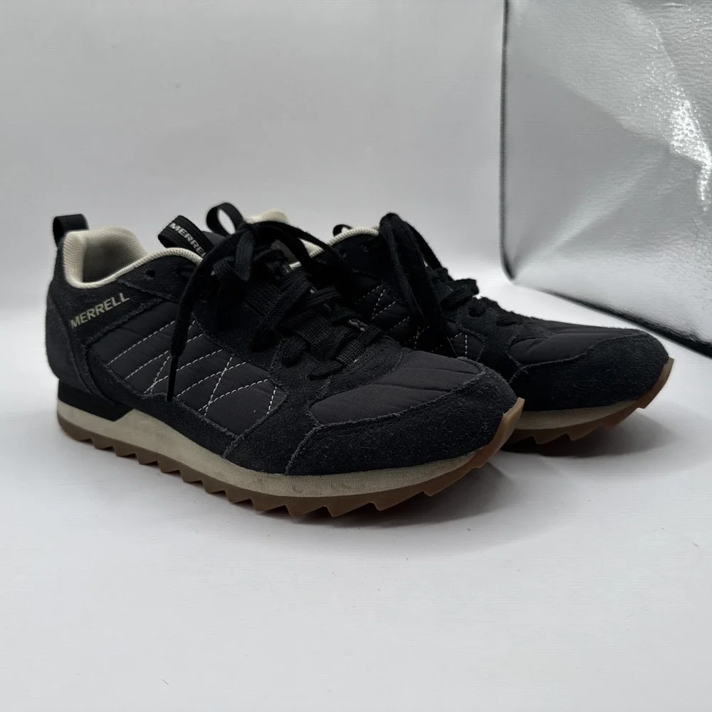 Merrell Alpine‎ Black Suede Womens 6 Trail Hiking Shoes Sneaker J95376